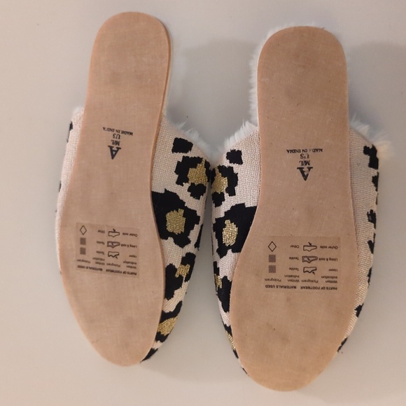 Anthropologie Emilie Leopard Slippers Size M/L - Picture 2 of 4